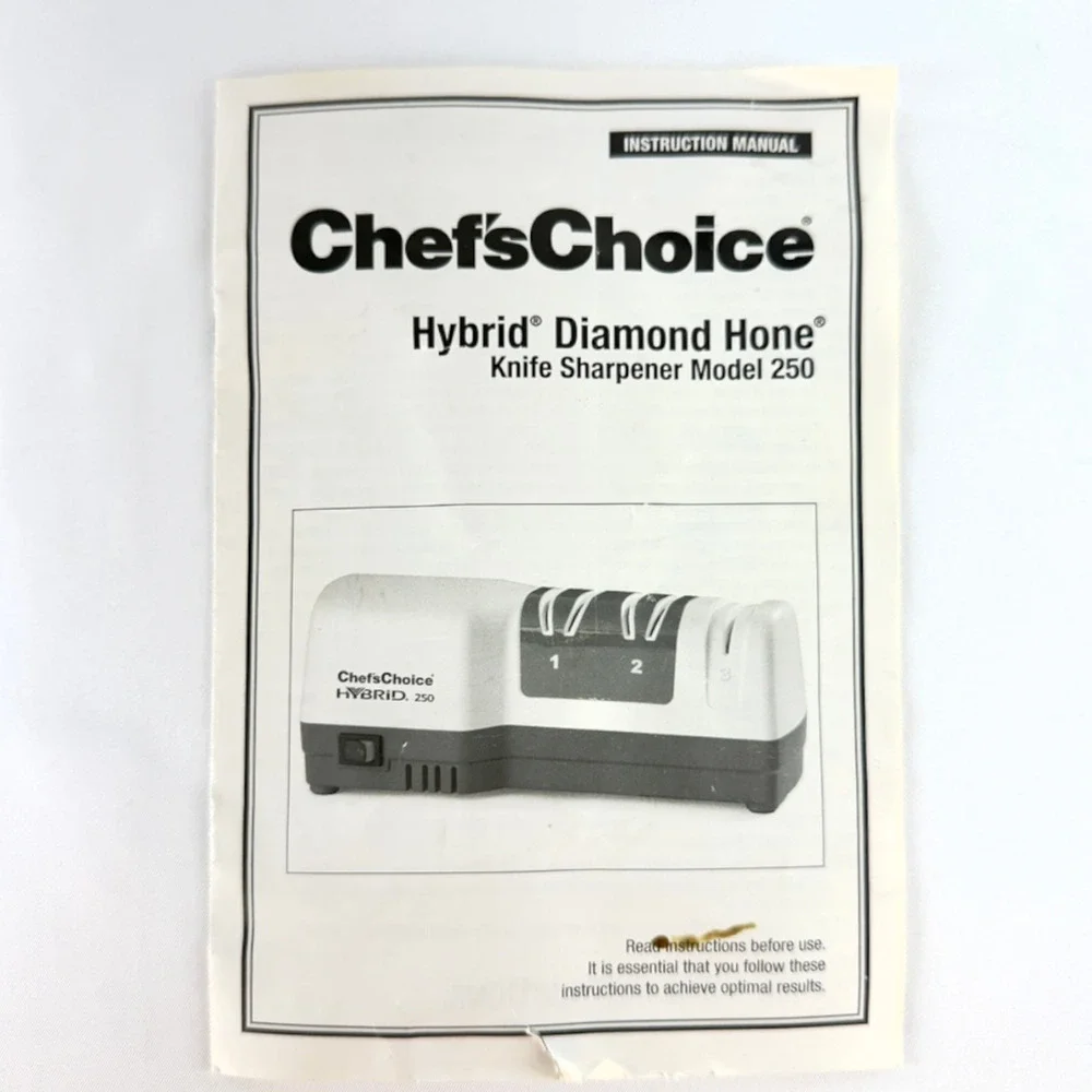 Chef's Choice Hybrid Model 250 Electric 3-Stage Knife Sharpener White